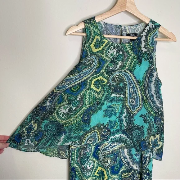 MSK sleeveless paisley print dress - Picture 4 of 9